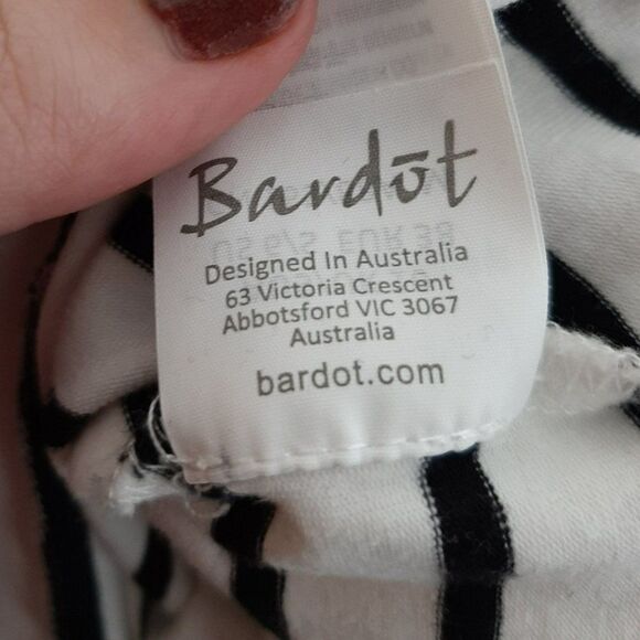 Bardot Australia Stripe Swing Mini Dress in Black sz 6/S US - Picture 11 of 11